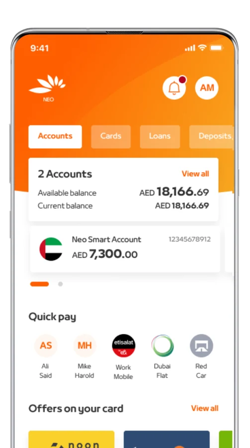Mashreq NEO Current Account card image