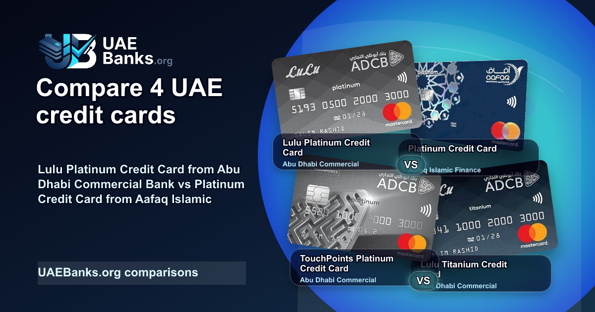 Lulu Platinum Credit Card vs Platinum Credit Card vs TouchPoints Platinum Credit Card vs Lulu Titanium Credit Card comparison thumbnail